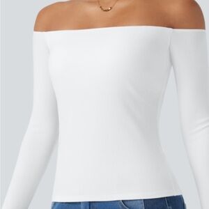 HALARA Off-Shoulder White Blouse
